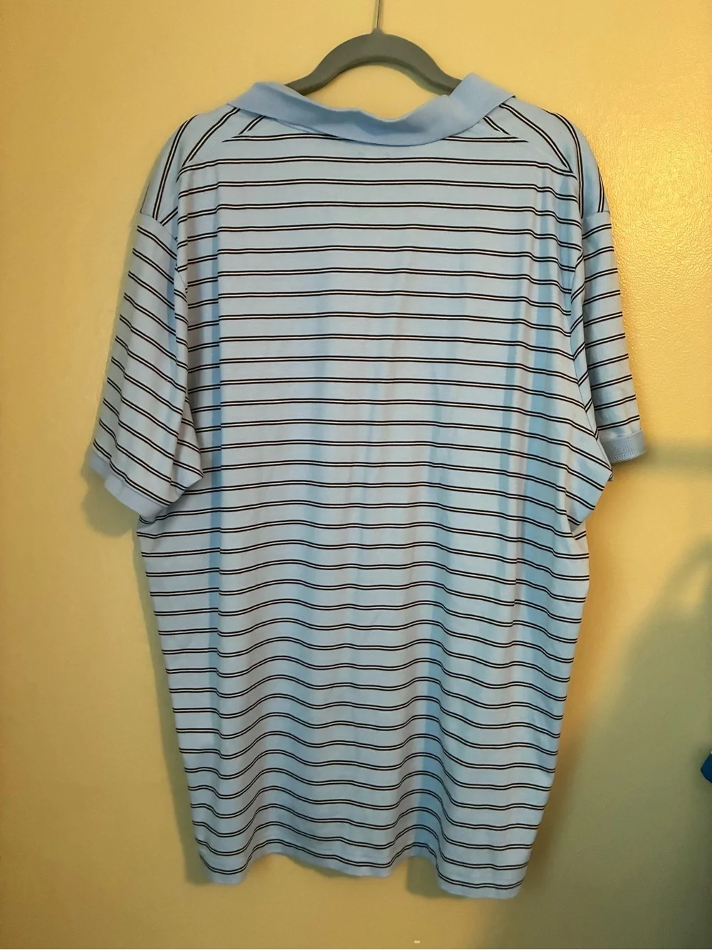 Ralph Lauren Light Blue Polo with Navy Stripes